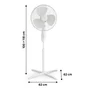 Ventilateur sur pied ALTONA 4 40 cm 45 w EQUATION blanc