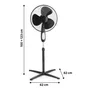 Ventilateur sur pied ALTONA RT4 EQUATION 45 watts, diamètre 40 cm