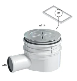 Bonde de douche horizontale grille EQUATION