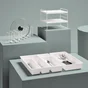 Range-couverts blanc l.44.2 x P.33.2 cm x H.6.2 cm DELINIA