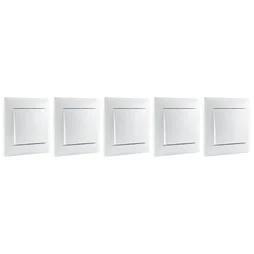 Lot de 5 interrupteurs, LEXMAN Lika, blanc