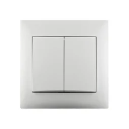 Double interrupteur, LEXMAN Lika, blanc