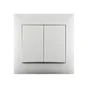 Double interrupteur, LEXMAN Lika, blanc