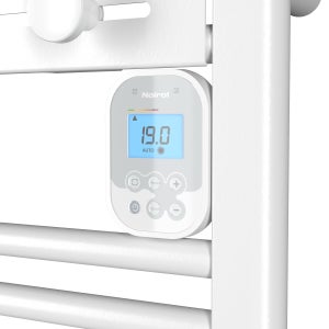 Sèche-serviettes électrique soufflant étroit Actibain Noirot 1300W blanc