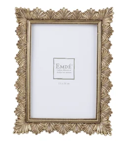 Cadre Feuilles, H.18 x l.13 cm doré, EMDE DUMONT