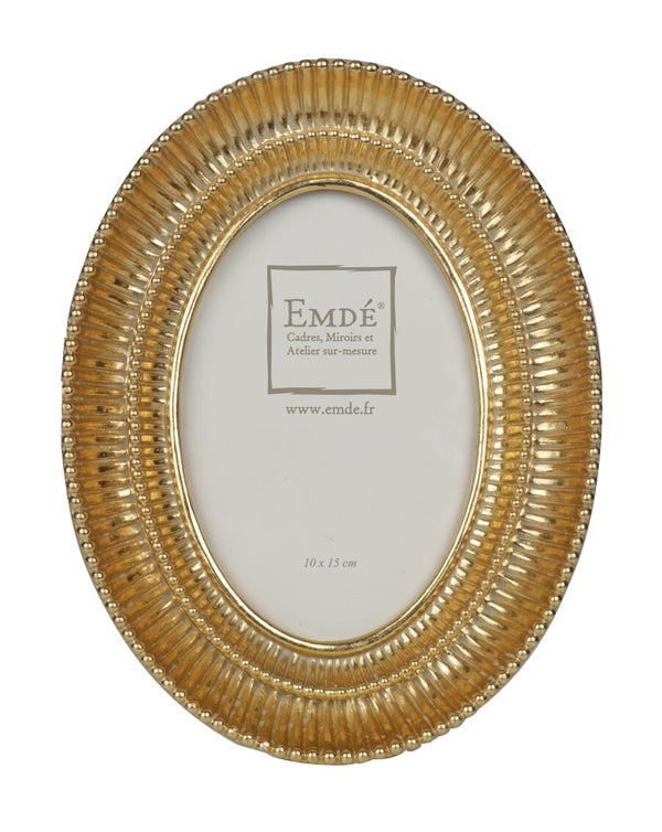 Cadre Ovale, H.15 x l.10 cm doré, EMDE DUMONT