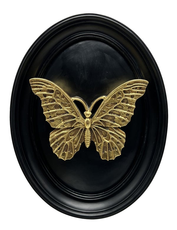 Décoration murale Papillon, noir et doré EMDE l.20.5 x H.26.5 cm