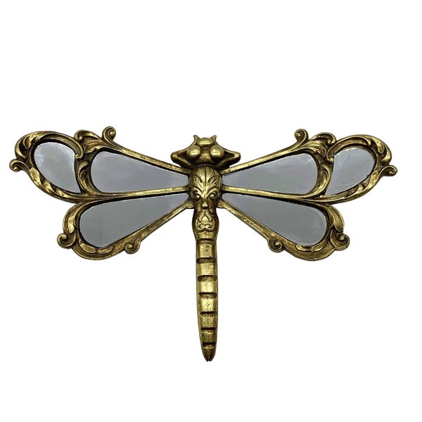 Décoration murale Libellule, jaune / doré EMDE l.28.5 x H.18 cm