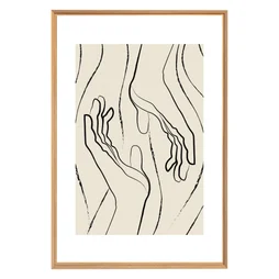 Toile imprimée Lignes abstraites l.65 x H.97 cm