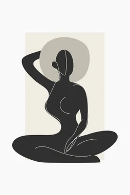 Toile imprimée Silhouette l.65 x H.97 cm