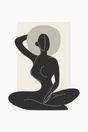 Toile imprimée Silhouette l.65 x H.97 cm
