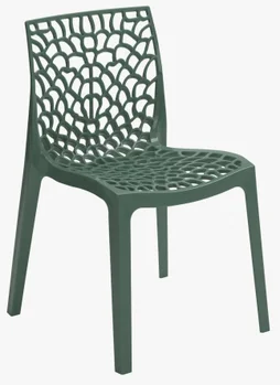 Chaise Grafik en polypropylène vert laurier