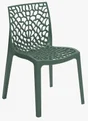 Chaise Grafik en polypropylène vert laurier