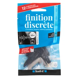 12 cheville et vis a expansion SCELL-IT, Diam.4 x L.38 mm