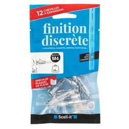 12 cheville et vis a expansion SCELL-IT, Diam.4 x L.38 mm