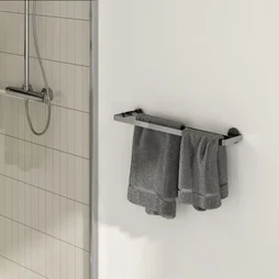 Porte serviette double fixation au choix, SENSEA Essential, 50 cm, chromé