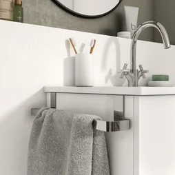 Porte serviette sur meuble SENSEA Essential chromé