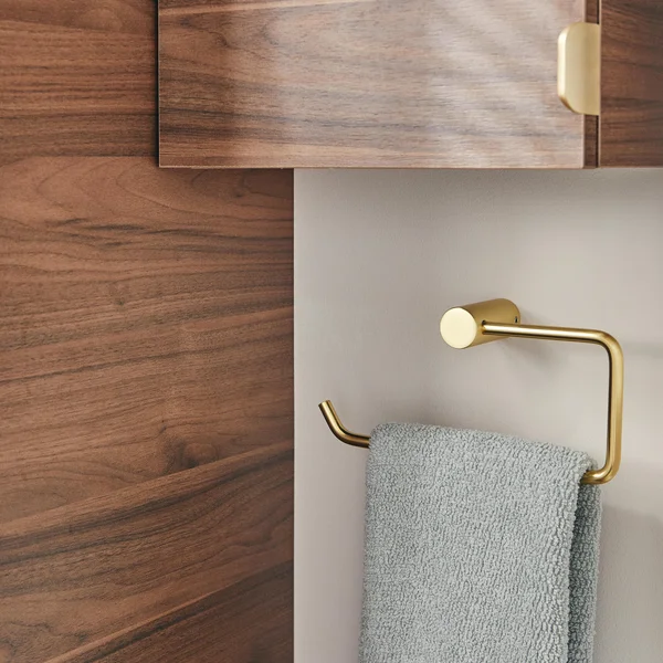 Anneau porte serviette à visser SENSEA Neo doré
