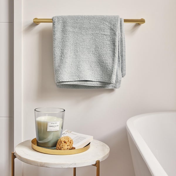 Porte serviette à visser SENSEA Neo 50 cm doré