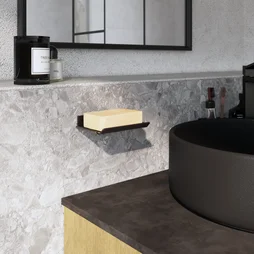 Porte savon à visser SENSEA Studio noir