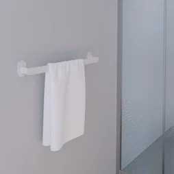 Porte serviette fixation au choix SENSEA Easy 50 cm blanc