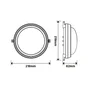 Hublot extérieur led integré, rond 22cm, 1540lm, ip44, blanc, premier prix