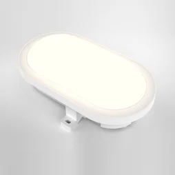 Hublot extérieur, led intégré, ovale 20cm, 1300lm, ip44, blanc, premier prix