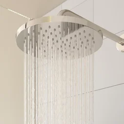 Pomme de douche haute ronde, SENSEA Kouta, L.25 x l.25 cm, chromé