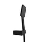 Pommeau, flexible et support mural, SENSEA, noir