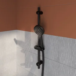 Barre de douche, SENSEA Easy, 58 cm, noir