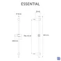Barre de douche, SENSEA Essential, 60 cm, chromé