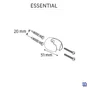 Support mural, SENSEA Essential, chromé