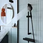 Pommeau multijets, flexible et barre SENSEA Neo, noir