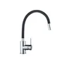 Robinet de cuisine avec bec flexible DELINIA Eleki noir / chrome
