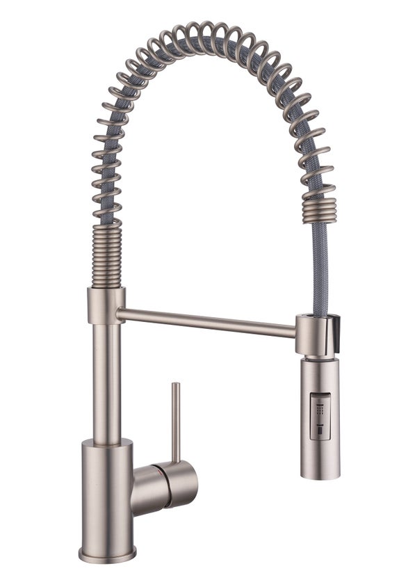 Mitigeur de cuisine avec douchette DELINIA Tomas acier mat