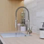 Mitigeur de cuisine avec douchette DELINIA Tomas acier mat