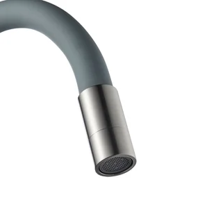 Robinet de cuisine avec bec flexible DELINIA Eleki gris
