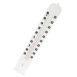 Thermomètre metal decor rouge uni 19,5cm