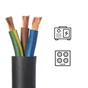 Cable electrique 3G 6mm? h07rn-f L.3m, noir