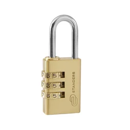 Cadenas à code STANDERS laiton, l.43 mm