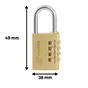 Cadenas à code STANDERS laiton, l.38 mm