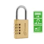Cadenas à code STANDERS laiton, l.38 mm