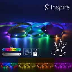 Kit ruban led, faxe 3m, RGBW IC couleurs dynamiques/synchro musique, 12v pour van camping car, INSPIRE