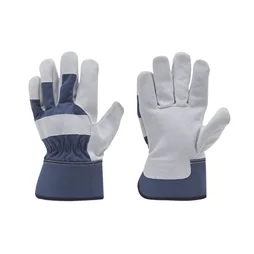 Paire de gants pour les travaux de construction cuir / coton, T 9 DEXTER