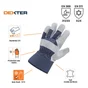 Paire de gants pour les travaux de construction cuir / coton, T 9 DEXTER