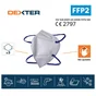 Lot de 3 masques jetables contre la poussière ffp2 Adulte DEXTER