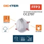 Lot de 3 masques jetables contre la poussière / antiodeur / travail manuel ffp3