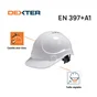 Casque de protection blanc DEXTER, taille ajustable