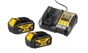 Lot de 2 batteries et 1 chargeur DEWALT, 18 V, 4 Ah Dcb1104m2-qw lithium-ion
