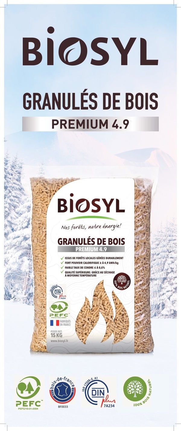 Sac de 15 kg de granulés prénium BIOSYL